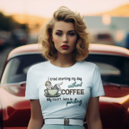 Camiseta Viciado em café para garotas