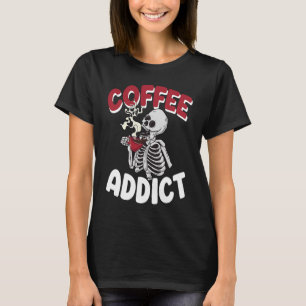 Camiseta Viciado em café Piratas Assustadoras do Crânio Mul
