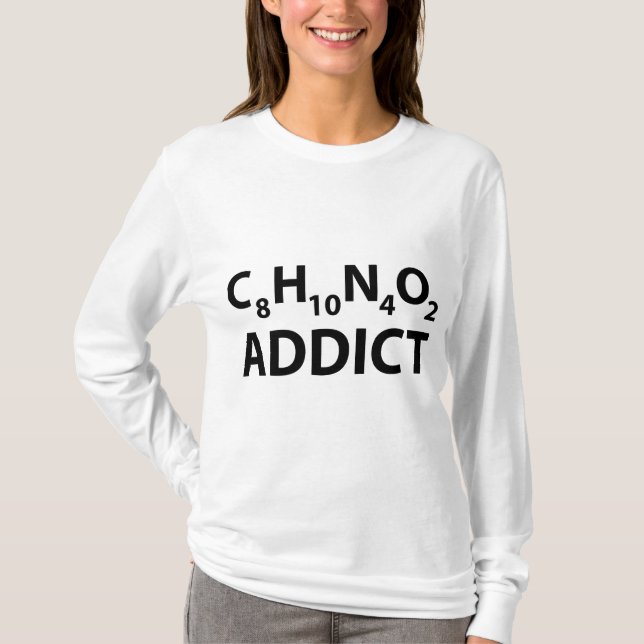Camiseta Viciado em Cafeína (Frente)
