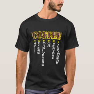 Camiseta Viciado em Cafeína Religiosa Cristã do Café