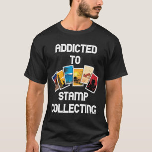Camiseta Viciado Em Carimbo Coletando Correio Filatelista