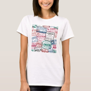 Camiseta Viciado em Carimbos de Passaporte Viajante Mundial
