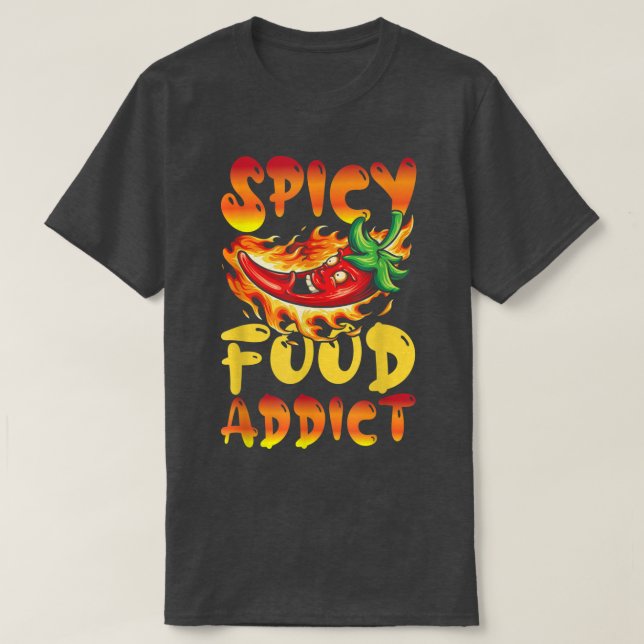 Camiseta Viciado em Comida picante (Frente do Design)