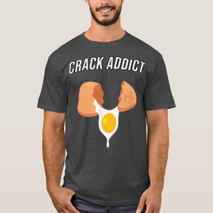 Camiseta Viciado Em CrackOvos Engraçados Café Da Manhã Faze