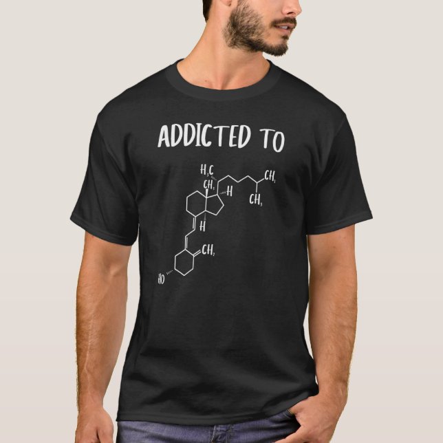 Camiseta Viciado Em Energia Solar Da Vitamina D3 (Frente)