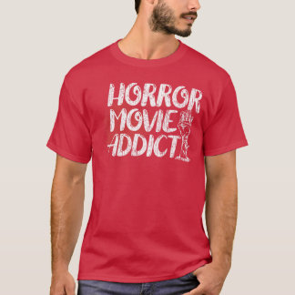 Camiseta Viciado em Filmes de Terror Fã de Filmes de Terror