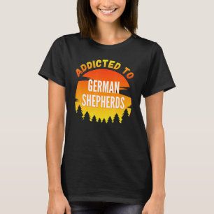 Camiseta Viciado Em German shepherd Para Cão