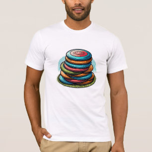 Camiseta Viciado em Golfe de Disco Engraçado
