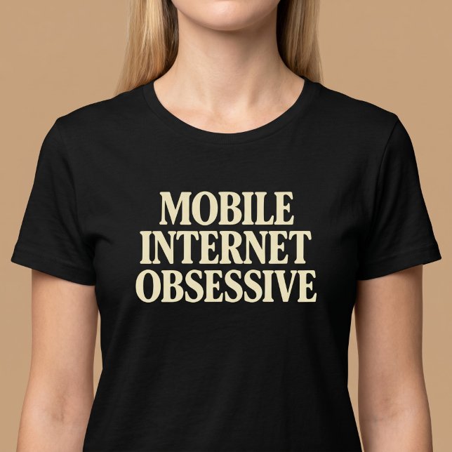 Camiseta Viciado em Internet Móvel (Criador carregado)