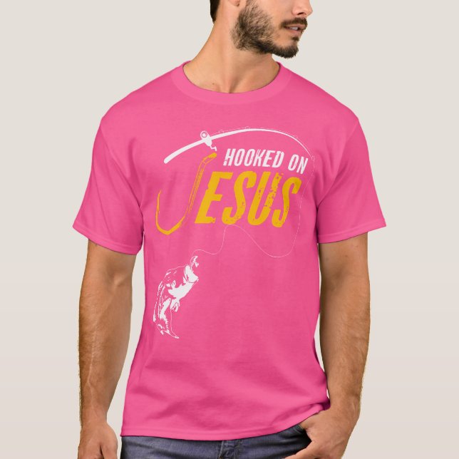 Camiseta Viciado Em Jesus, Pesca Cristã Engraçada (Frente)