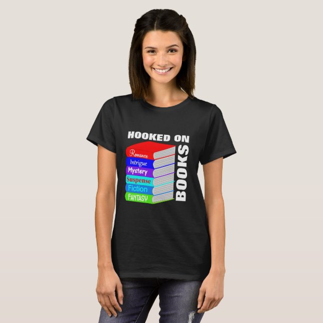 Camiseta Viciado em Livros Amadurece Novidade Gráfico (Frente Completa)
