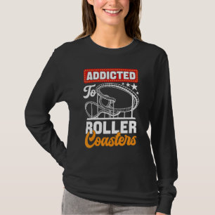Camiseta Viciado Em Montanhas-Russas Parque De Diversões