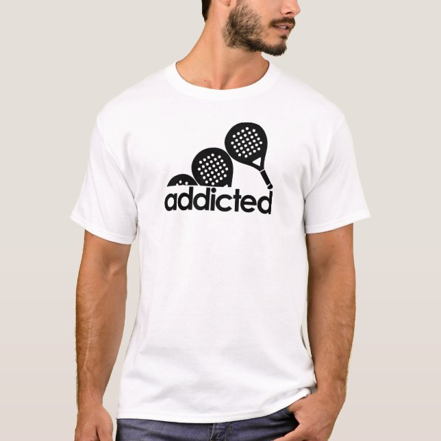 Camiseta Viciado em Padel – Fã de Esportes Divertido (Frente)
