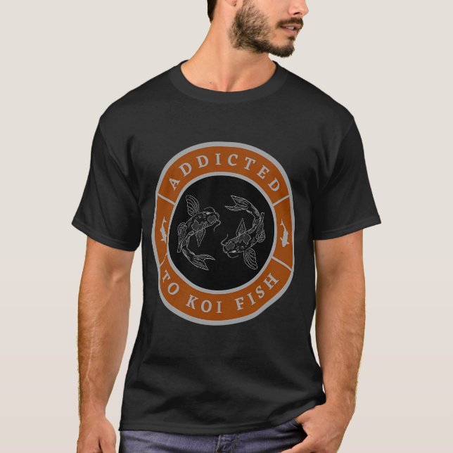 Camiseta Viciado em peixes koi (Frente)