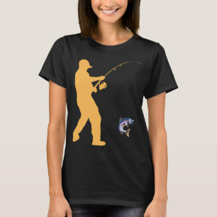 Camiseta Viciado em Pesca – Silhueta de Pescador com Trut