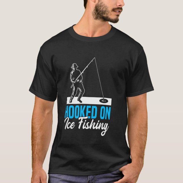 Camiseta Viciado Em Pesca No Gelo (Frente)