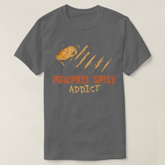 Camiseta Viciado em Pumpkin Halloween Café Latte (Frente do Design)