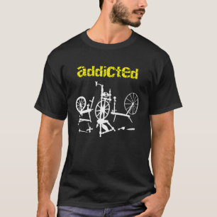 Camiseta Viciado em rodas giratórias de mão e a alegria de
