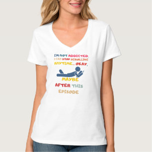 Camiseta Viciado em Rolagem: Abraça o Velho Episódio Sem Fi