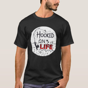 Camiseta Viciado em rolo de pesca com vida
