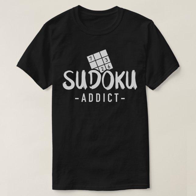 Camiseta Viciado em Sudoku (Frente do Design)