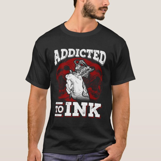Camiseta Viciado Em Tatuagem De Tinta S (Frente)