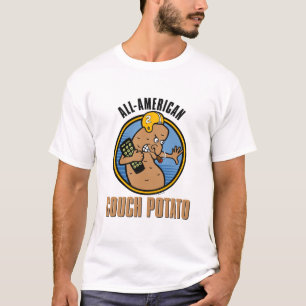 Camiseta Viciado em televisão Todo-Americano (customizáve