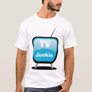 Camiseta Viciado em TV - Estilo de Cartoon TV T-Shirt