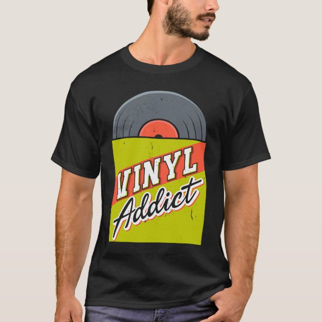 Camiseta Viciado em vinilo (Frente)