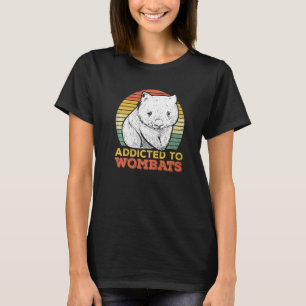 Camiseta Viciado Em Wombats Para Uma Mulher