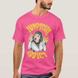 Camiseta Viciado por Jumpscare Fã de Filme de Terror Arte P