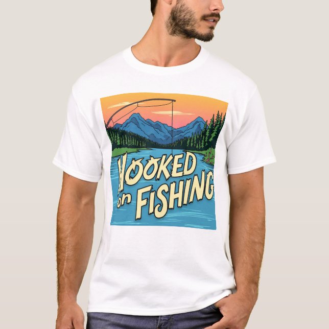 Camiseta viciados em pesca (Frente)