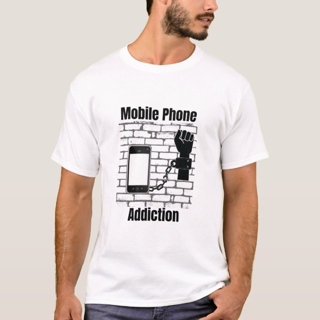 Camiseta vício de telefone celular (Frente)