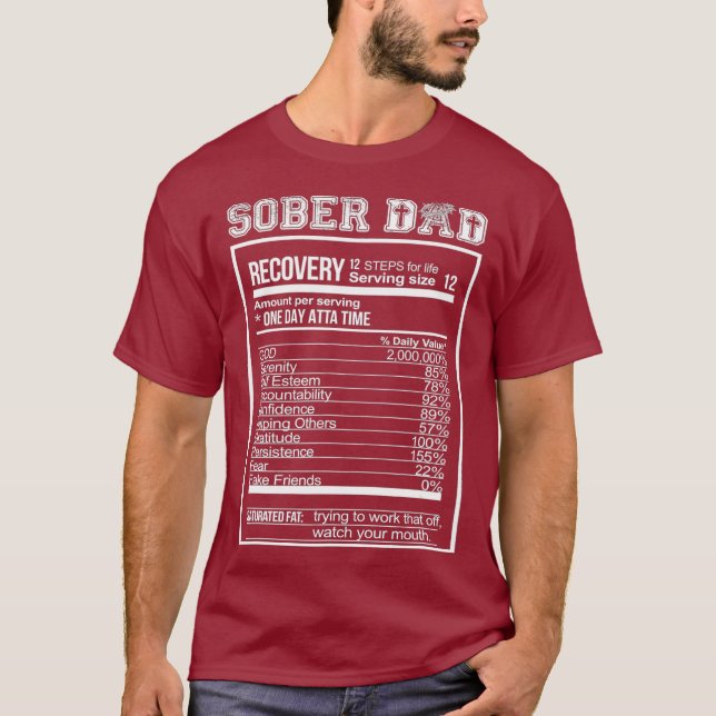 Camiseta Vício de valor nutricional para recuperação de Pai (Frente)