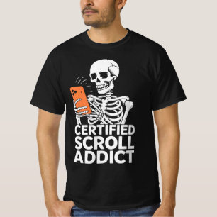 Camiseta Vício Engraçado em Telefones – Adicto Certificado