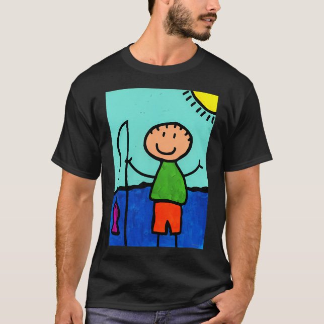 Camiseta Vício Real - Fisgado Para a Vida - Pesca (Frente)