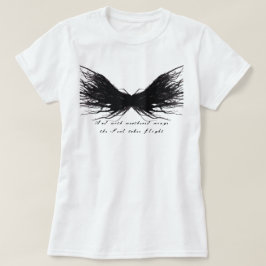 Camiseta Vícios Abstratos Asas Pretas Arte de Tinta Álcool