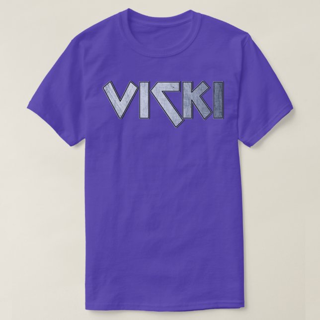 Camiseta Vicki de metal pesado (Frente do Design)