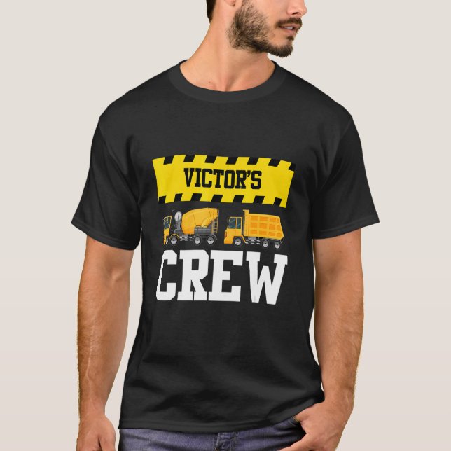 Camiseta Victor Construction Crew Custom Dumcaminhão Dump T (Frente)