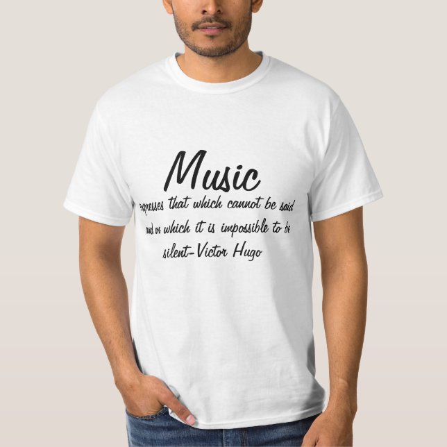 Camiseta Victor Hugo Citação Música Inspirativa expressa... (Frente)