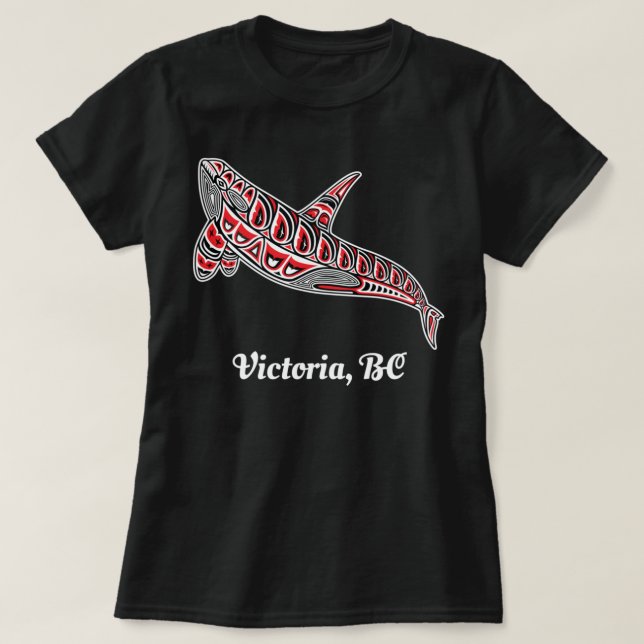 Camiseta Victoria, BC Canada Native Upgrade Orca Killer Wha (Frente do Design)