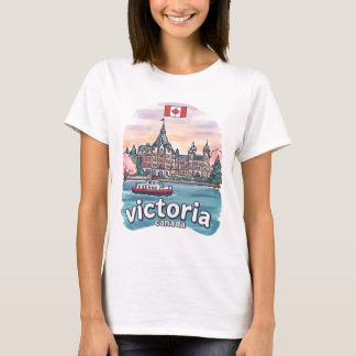 Camiseta Victoria Canada Colorful Cute Skyline Artistic
