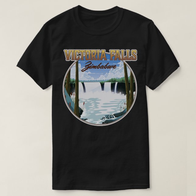 Camiseta Victoria Falls Zimbábue (Frente do Design)