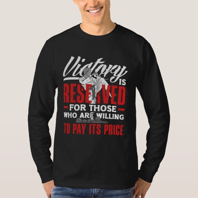 Camiseta Victory Is Reserved Aikido Karate Jiu Jitsu (Frente)
