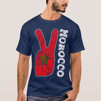 Camiseta Victorywo Fingers Morocco Flag Patriotic boy