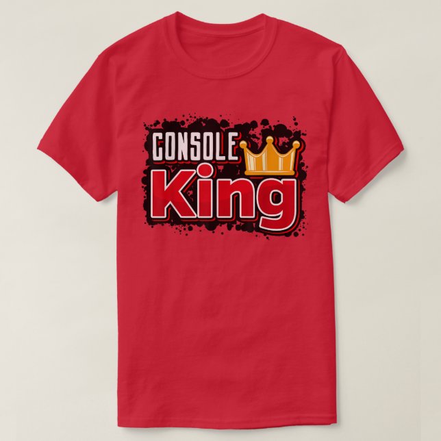 Camiseta Vid de Jogos de Declaração do King Gamer Console d (Frente do Design)