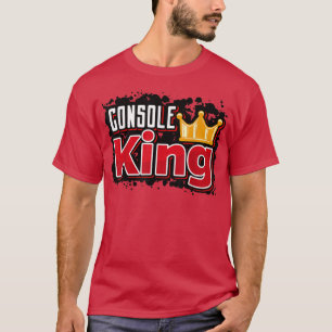 Camiseta Vid de Jogos de Declaração do King Gamer Console d
