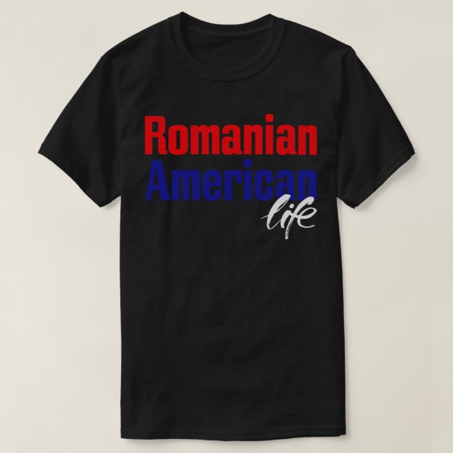 Camiseta Vida Americana Romena 1 (Frente do Design)