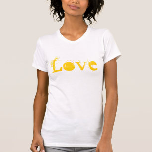 Camiseta Vida amorosa em Vintage, branco, Dourado e negro