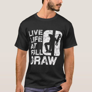 Camiseta Vida Ao Vivo Na Bowhuning Do Desenhar Do Cheio